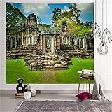 YYRAIN Nordic Druck Polyester Land Landschaft Landschaft Wandbehang Zuhause Wohnzimmer Schlafzimmer Wandkunst Tapisserie Bankett Korridor Hintergrund Tuch Geschenk Tagesdecke 150x180