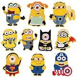 Patches zum Aufbügeln,Stickerei Patch,Zum Dekorieren oder Reparieren von T-Shirt-Jeans,Jacken,Rucksäcken und Schuhen,Cartoon Minions 10 Stück