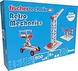 fischertechnik Modellbaukasten Retro Mechanics - das Mechanik Spielzeug, um die Grundlagen der Technik zu entdecken – 30 Modelle wie der Spielzeug Kran, die Spielzeug Brücke - für Kinder ab 8 J