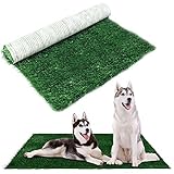 LUFFWELL Hundegras-Pads, 76,2 x 101,6 cm, Kunstrasen-Töpfchen-Pads für Hunde, Haustier-Grasmatte, Ersatz für Welpentraining drinnen und draußen, leicht zu reinigen mit starker Durchlässigk