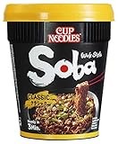 Nissin Cup Noodles Soba Cup – Classic, 1er Pack, Wok Style Instant-Nudeln japanischer Art mit Yakisoba-Sauce und Gemüse, schnell im Becher zubereitet, asiatisches Essen (90 g)