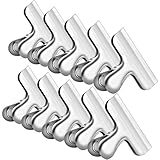 ipow 10 Stück große Metall Clips Tüten Verschlussclips Brief Klammern aus rostfreiem Edelstahl, Starke Federkraft (76mm)