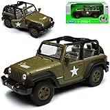 Jeep Wrangler Rubicon JK Cabrio Offen Grün US Army Militär 2007-2018 ca 1/43 1/36-1/46 Welly M