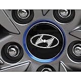 POPQ 4 Stück Auto Felgendeckel Radnabenkappen Center Radnabenabdeckung für Hyundai Tucson 60mm 2015 Radkappen Logo Emblem Wheel Caps Nabenkappen Nabendeckel Aufkleber Styling Zubehö