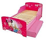 Fun House Disney Minnie Paris Bett, 140 x 70 cm, mit Latten mit 2 Schubladen, für Kinder, MDF, R