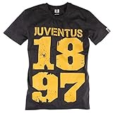 Sabor Juve T-Shirt für Herren, Patch Logo, Grau Melange, M