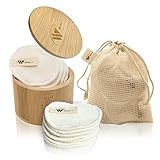 Wattepads - Abschminkpads waschbar mit Aufbewahrungsbox - 15 Stk. wiederverwendbare Wattepads - abschminktücher waschbar - eco pads - angenehm abschmink