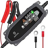 AUTOXEL Batterie Ladegerät Auto, 3.8A 6V/12V Intelligente Ladegerät/Betreue IP65 Batterieladegerät KFZ für Autobatterie, Motorrad, Rasenmäher oder Boot (für Batterien von 6Ah-150Ah)