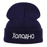 YFZCLYZAXET Wintermütze Warme Barett Mütze Winter-Alphabet-Baumwollmützen Lässige Mütze Für Männer Und Frauen Mode Gestrickte Wintermütze Hip-Hop-Hüte-M