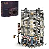 SESAY Haus Bausteine Bausatz, 4449 Teile 4 Etagen Mamma Mia Pizza Laden Modular Architektur Modell, Pizza Laden Modell Kompatibel mit Lego, MOC-39491