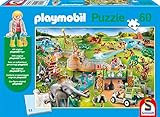 Schmidt Spiele 56381 Playmobil, Zoo, 60 Teile Kinderpuzzle, mit Original Figur, B