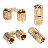4 Pcs/paket Messing Versteckte Verdeckte Scharnier Unsichtbare Barrel Scharnier für DIY Schmuck Box Hand Handwerk Gold(10mm)