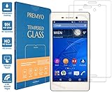 PREMYO 2 Stück Panzerglas Schutzglas Displayschutzfolie Folie kompatibel für Sony Xperia M4 Aqua Blasenfrei HD-Klar 9H Gegen Kratzer Fingerabdrück