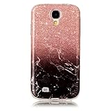 Karomenic Silikon Hülle kompatibel mit Samsung Galaxy S4 Ultra Slim Dünn Schutzhülle Marmor Muster Weiche TPU Handyhülle Stoßfest Kratzfest Stoßfest Bumper Case Cover Tasche Schale,Marmor#1