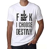 Herren Tee Männer Vintage T-Shirt Destiny Weiß