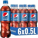 Pepsi Cola, Das Original von Pepsi, Koffeinhaltige Cola in der Flasche EINWEG (6 x 0,5l)