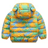 Winter Kinder Jacke Leichte Puffer Mantel für Baby Mädchen Coats Reißverschluss Bärenohren Winddichte Kapuzenjacken mit Kapuze Neugeborene Outwear Herbst Winter Übergangsjack