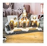 Benelando Weihnachtsstadt Weihnachtsdorf Weihnachtsszene LED Winterdorf beleuchtet Dek