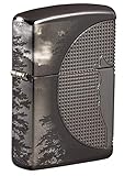 Zippo Pocket Lighter Feuerzeug, Armor Black Ice Wolf Moon Design, Einheitsgröß