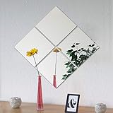 4 Stück Spiegelfliesen je 30x30cm Spiegelkachel Fliesenspiegel Spiegel Wanddekoration Wandspiegel Klebespieg