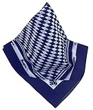 Blau-weißes Nickituch | Kopftuch im Bayern-Look mit Rauten | Bandana aus 100% Baumwolle | Halstuch 53 x 53 cm | T