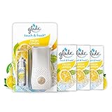 Glade Touch & Fresh (Brise One Touch) Vorteilspack, Halter + Nachfüller (4 Stück), Fresh Lemon (Limone)