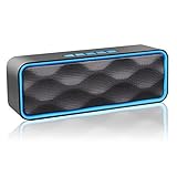 Aigoss Bluetooth Lautsprecher, V4.2 Tragbarer Stereo Wireless Lautsprecher mit Integrierter Doppeltreiber & Freisprecheinrichtung, HD Audio und FM Radio – B