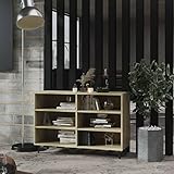 Atlojoys Sideboard, Flurschrank, Aufbewahrungsschrank, Dielenschrank, Beistellschrank,Schrank, Anrichte, Sonoma-Eiche 103,5x35x70 cm Spanp
