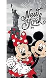 Disney 18TW176 Minnie und Micky Maus in New York Badetuch 70 x 140