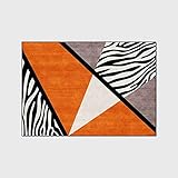 Extra großer Teppich für Wohnzimmer, Schlafzimmer, moderner Teppich, Zebrastreifen, geometrisches Mosaik-Muster, für Wohnzimmer, Schlafzimmer, Bodenmatten 160 x 230