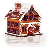 Wiederverwendbarer Adventskalender zum Befüllen 24 Türchen Weihnachten Kinder DIY weihnachtliche Holz Dek