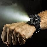 BeesClover Superhelle Armbanduhr mit Taschenlampe, Taschenlampe, elektronische Uhr, Outdoor-Sport, wiederaufladbar über USB