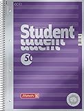 Brunnen 1067144 Notizblock / Collegeblock Student Premium Notenlineatur (Veredeltes DeckBlatt mit Metallic-Effekt, A4, 90 g/m², 50 Blatt)