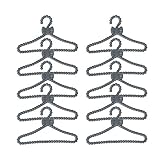 Hilai Puppenhaus Möbel,WichteltüR ZubehöR, Puppenhaus Miniatur 12 Stücke Zarte Kleiderbügel Niedliche Mini Rack Puppe Haus Holzdekoration Zubehör Vivid Spielzeug Modell Puppe Spielzeug