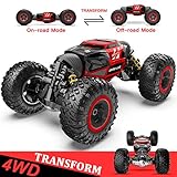 1:14 Ferngesteuertes Auto, 4WD RC-Auto für Kinder Verwandeln Schnelle Geschwindigkeit Rennen Fahrzeug, Offroad-Buggy Elektrisches Spielzeugauto mit Wiederaufladbare Batterien für Jungen und M