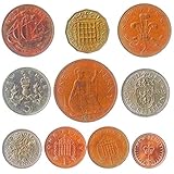 Hobby of Kings 10 Alte Münzen Aus Uk England Großbritannien Münzen Pfund Pfennig Shilling Pence. Perfekte Wahl Für Ihre Spardose, Münze Inhaber Und Münzenalb