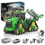 MMOC Technik Traktor Technic Ferngesteuert Traktor, Winner 7119, 1706 Teile Technik Raupentraktor Bausatz mit Motoren Klemmbausteine Kompatibel mit Lego T