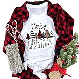 Weihnachten Blouson Damen Blumen Elegante blusen Damen Winter floryday Grunge Kleidung Damen Pullover Damen Pulli Damen t - Shirt dünner Pullover Damen Pulli Oversize D