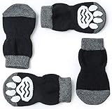 Pet Heroic Indoor Anti-Rutsch Socken für Hunde und Katzen - 8 Größen von S bis 5XL für kleine-riesige Tiere - Pfotenschutz und Traktion Dank Silikon-G