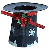 Tauzveok Christmas Metallvase Wohnkultur, handgefertigt, Verwandte Freunde Geschenke für Christbaumschmuck, Kunsthandwerk, Urlaub und Wohnkultur Hochzeitsfeier,Schwarz,20cm(W) x24cm(H)