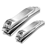 Nagelknipser Groß Für Fingernägel Und Fußnägel - Nail Clipper 2 Stücke Fingernagel Knipser Aus Premium Edelstahl Maniküre Fußnagelknip