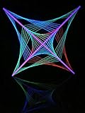 PSYWORK Schwarzlicht 2D StringArt Violet Flower I, 90