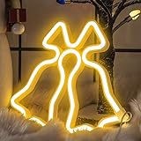 FUNPENY Glocke Neon Weihnachten Deko Licht, Neon Schild Glocke geformt Dekor Licht, LED Weihnachten Innen Dekor für Wohnzimmer, Geburtstagsparty, H