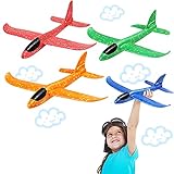 Segelflugzeug, 36CM Outdoor Sport Wurf Spielzeug, Flugspielzeug für Kinder, Schaum Flugzeug，Geburtstagsgeschenk Spielzeug für Kinder im Alter von 3-12Jahren Outdoor Sportspielzeug Partygeschenk