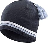 Salomon, Unisex-Wintermütze, ESCAPE BEANIE, Grau (Ebony), Einheitsgröße, LC1423400