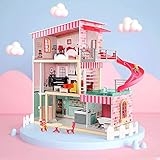 Yifuty Puppenhaus Modell Villa Spielzeug Mädchen 4-6 Jahre altes kleines Mädchen Prinzessin Haus Spielhaus Kind 800 * 500 * 120