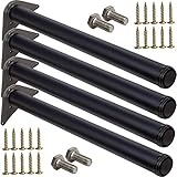 4 x Tischfuß Ø60 mm SCHWARZ MATT Tischbeine Möbelfuß |Höhe 560 mm|höhenverstellbar + 30 mm|inkl. Befestigungsmaterial |Tischfuss Verstellfuß Möbel Fuß Füße |