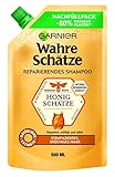 Garnier Shampoo, Honig Schätze Nachfüllpack, pflegt strapaziertes Haar, reparierend mit Akazien Honig, Akazienblüten- & Bienenwachs, Wahre Schätze, 500