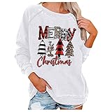 EinVBD Weihnachten Tunika blusen Longshirt Damen Baumwolle gelbe Bluse Bluse Polyester damenblusen Kurzarm Capri Jeans Damen Pulli Damen Pullover & Strickjacken für Damen Langarmshirts für D