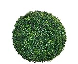 Spetebo Buchsbaumkugel grün - Ø 25 cm - Garten Deko Buchsbaum Kugel künstlich Buchskug